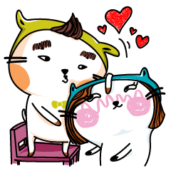 [LINEスタンプ] Jeo ＆ Cathi Sweety Stickersの画像（メイン）