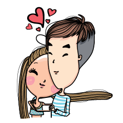 [LINEスタンプ] Girlfriend ＆ Boyfriendの画像（メイン）