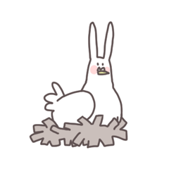 [LINEスタンプ] うさぎドリの画像（メイン）