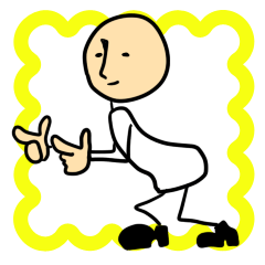 [LINEスタンプ] 棒のような人間の画像（メイン）