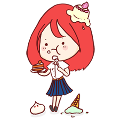 [LINEスタンプ] Aka-chan | Nisit Girl. (Japanese Ver.)