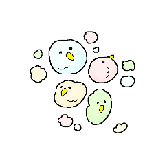 [LINEスタンプ] ゆるぽわ鳥の画像（メイン）