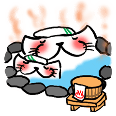 [LINEスタンプ] くっつくにゃん 2