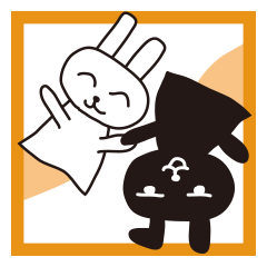 [LINEスタンプ] うさぎのパペット