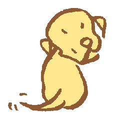 [LINEスタンプ] またされ犬の画像（メイン）