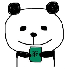 [LINEスタンプ] コムの落書きパンダの画像（メイン）