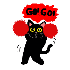 [LINEスタンプ] Baloo Black cat part 2の画像（メイン）