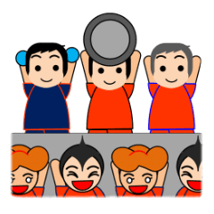 [LINEスタンプ] オレンジサポーター サッカースタンプの画像（メイン）