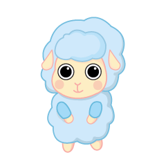 [LINEスタンプ] blue merry lamb