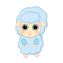 [LINEスタンプ] blue merry lambの画像（メイン）