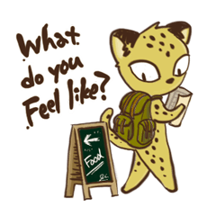 [LINEスタンプ] Curious leopard