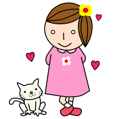 [LINEスタンプ] 表情豊かなハナちゃん