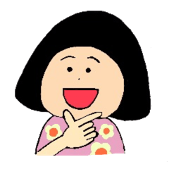 [LINEスタンプ] きのこ頭の女の子