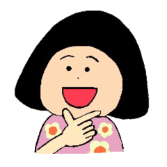 [LINEスタンプ] きのこ頭の女の子の画像（メイン）