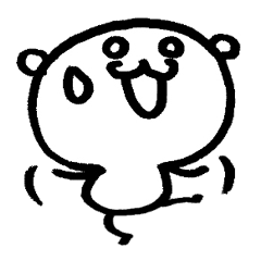 [LINEスタンプ] パラパラマンガ風くま