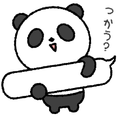 [LINEスタンプ] クレヨンなパンダの画像（メイン）