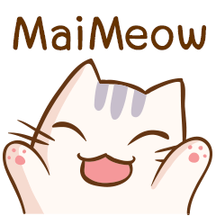 [LINEスタンプ] MaiMeow by Nabbit (EN)の画像（メイン）