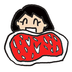 [LINEスタンプ] 食べるの大好き