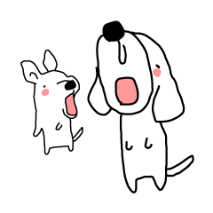 [LINEスタンプ] やる気のない犬の画像（メイン）