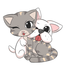 [LINEスタンプ] Lily ＆ Marigold (Part Lydia's Pet)