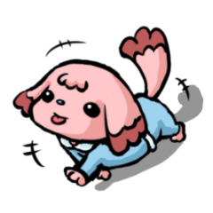 [LINEスタンプ] ベロ出しワンちゃんの画像（メイン）