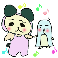 [LINEスタンプ] 眉パンダと愉快な仲間達