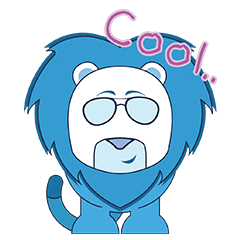 [LINEスタンプ] Blue Leon