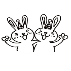 [LINEスタンプ] うさうさこ。