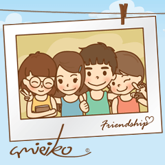 [LINEスタンプ] amieiko: Friendship [eng]の画像（メイン）