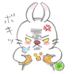 [LINEスタンプ] ピンクほっぺの白うさぎ 第2弾の画像（メイン）