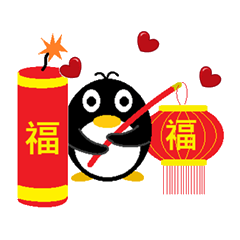 [LINEスタンプ] Penguin Ah Fuの画像（メイン）