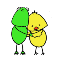 [LINEスタンプ] ケロとピヨ