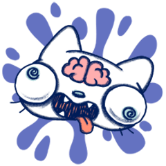 [LINEスタンプ] 脳汁ネコ