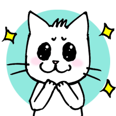 [LINEスタンプ] 白にゃー