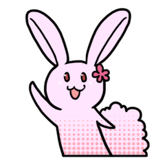 [LINEスタンプ] にじいろうさぎ