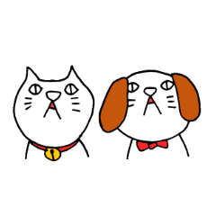 [LINEスタンプ] cat＆dog