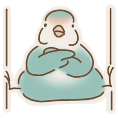 [LINEスタンプ] 待ち合わせをするインコの画像（メイン）