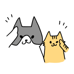 [LINEスタンプ] 仲良しねこのネオとルピ