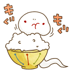 [LINEスタンプ] 縁起の良い白ヘビさん