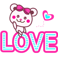 [LINEスタンプ] チョコくまLOVEきゅん(英語バージョン)