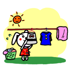 [LINEスタンプ] おれ耳うさぎの日常の画像（メイン）