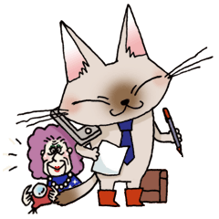 [LINEスタンプ] 長靴をはいた関西猫の画像（メイン）